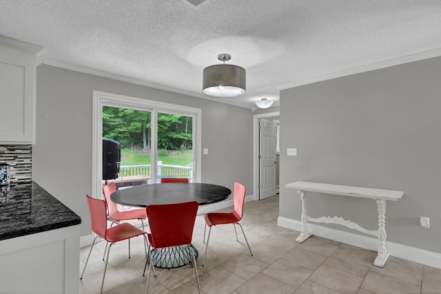 2 Pent Rd, Bloomfield, CT 06002 - dining space featuring crown molding and a textured ceiling