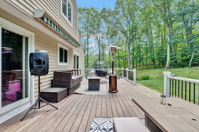 2 Pent Rd, Bloomfield, CT 06002 - wooden deck with a lawn