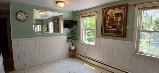 33 Bristol Dr, Canton, CT 06019 - unfurnished room with a wainscoted wall and baseboard heating