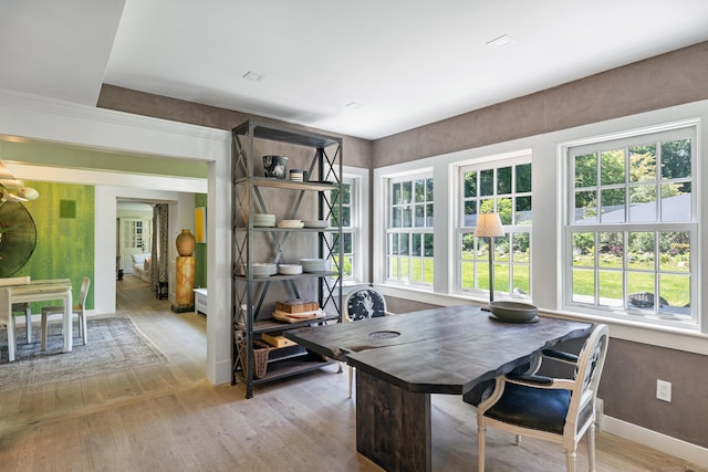 6 Over Rock Ln, Westport, CT 06880 - home office with hardwood / wood-style floors, healthy amount of natural light, and baseboards