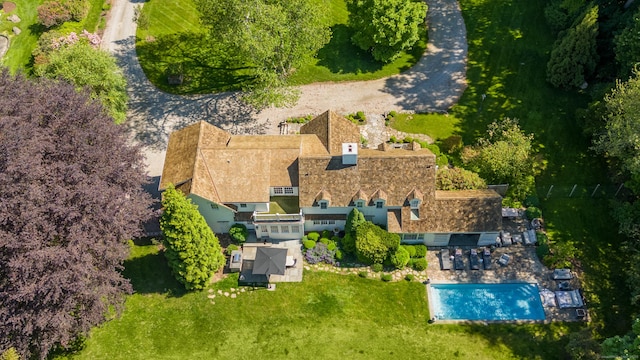 6 Over Rock Ln, Westport, CT 06880 - view from above of property with a pool area