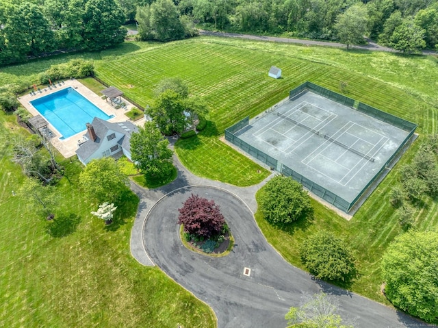 76 Farview Farm Rd, Redding, CT 06896 - aerial view of a pool