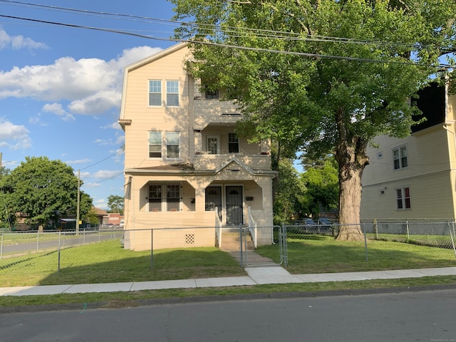 240 Martin St, Hartford, CT 06120 - view of front of house with a gate and covered porch