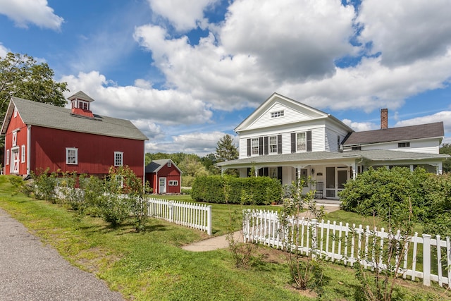 163 Lake Rd, Warren, CT 06754 - view of front of property featuring a porch and roof with shingles
