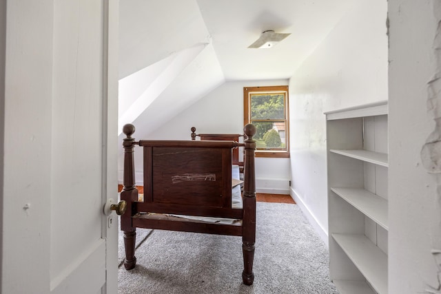 46 Bellamy Ln, Bethlehem, CT 06751 - bedroom with lofted ceiling and carpet flooring