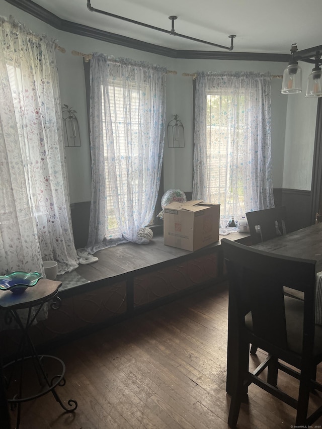66 S 3rd St, Meriden, CT 06451 - dining space with hardwood / wood-style flooring and crown molding