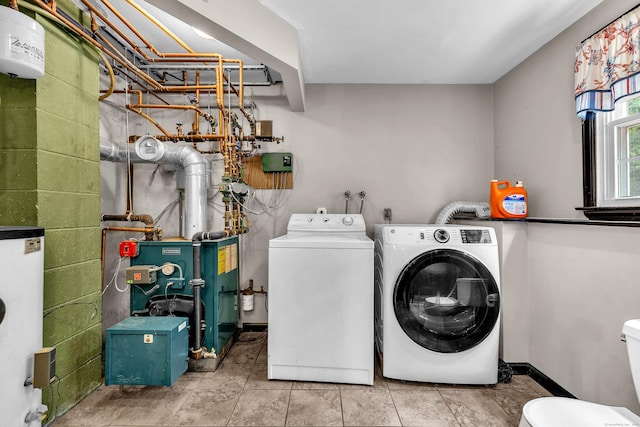 25 Meadow Dr, Ledyard, CT 06335 - laundry room featuring washer and dryer and water heater