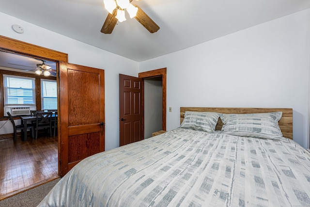 98 Gorham Ave, Hamden, CT 06514 - bedroom featuring cooling unit and a ceiling fan