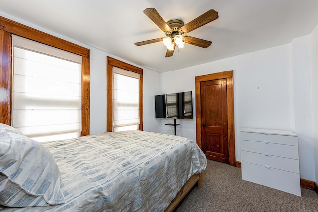 98 Gorham Ave, Hamden, CT 06514 - bedroom featuring carpet flooring, baseboards, and a ceiling fan