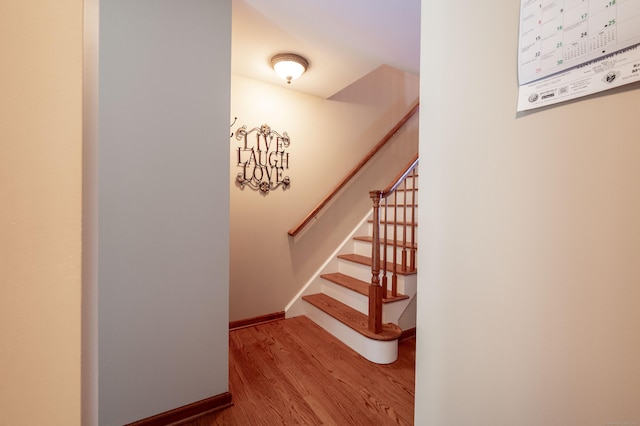 55 Mill Plain Rd Unit 6-3, Danbury, CT 06811 - stairs featuring wood finished floors and baseboards