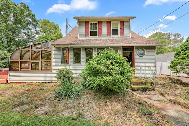 283 Derby Ave, Orange, CT 06477 - bungalow-style house featuring a shingled roof and a sunroom