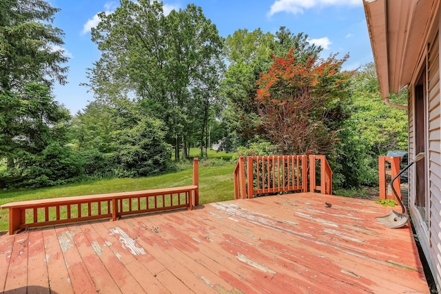 283 Derby Ave, Orange, CT 06477 - deck with a lawn and view of scattered trees