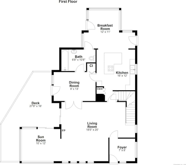 283 Derby Ave, Orange, CT 06477 - view of property floor plan