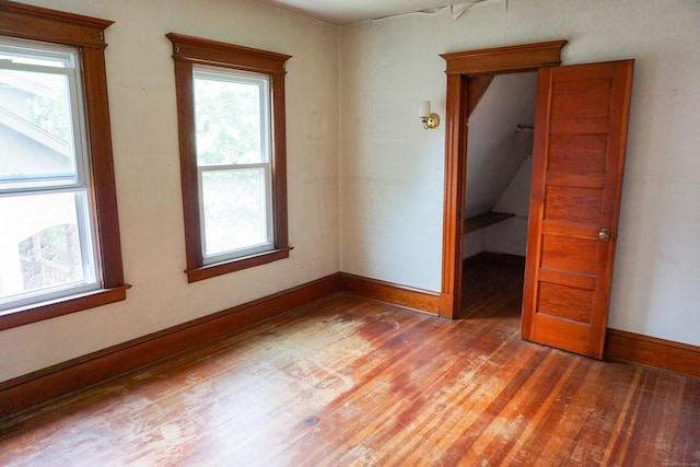 47 Mountford St, Hartford, CT 06114 - empty room with wood finished floors and baseboards