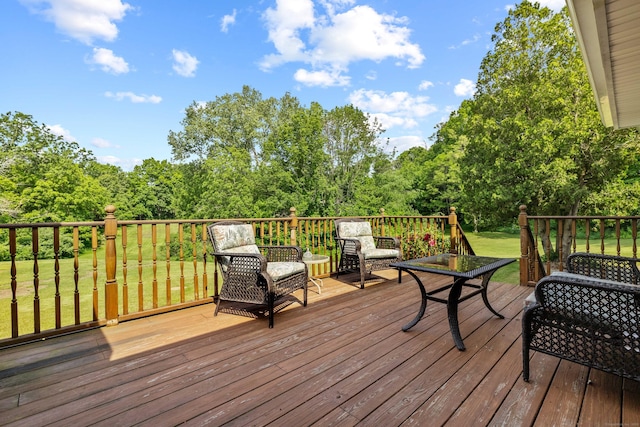 2 Marion Ln, Canterbury, CT 06331 - wooden deck with a lawn