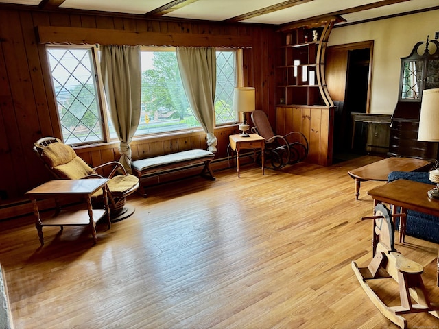 56 Clapboard Ridge Rd, Danbury, CT 06811 - sitting room featuring wood finished floors and wood walls
