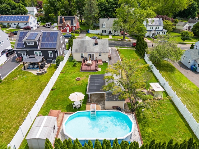 72 Westminster St, Hamden, CT 06518 - aerial view of residential area with a pool