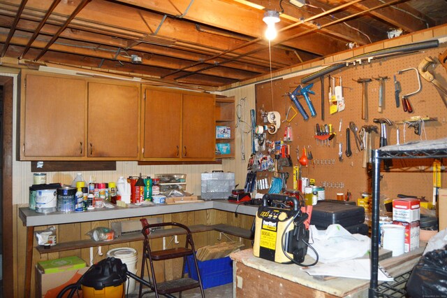 76 Country Ln, Bristol, CT 06010 - below grade area with a workshop area