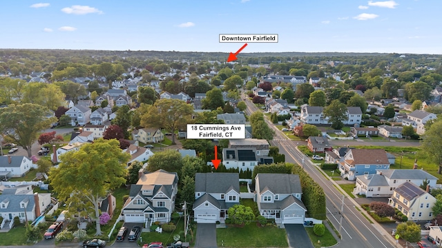 aerial view of residential area