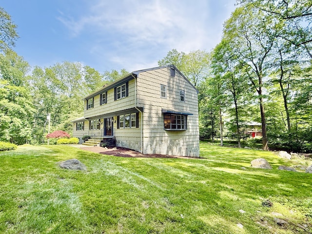 51 Boulder Brook Dr, Stamford, CT 06903 - view of front facade featuring a front yard