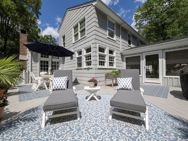 111 Washington Post Dr, Wilton, CT 06897 - view of patio / terrace featuring a deck