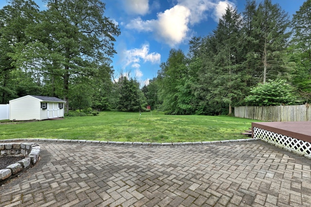 202 Mountain Rd, Cheshire, CT 06410 - view of patio with an outdoor structure and a wooden deck