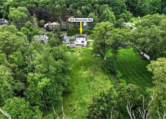 202 Mountain Rd, Cheshire, CT 06410 - aerial view of property and surrounding area featuring a forest