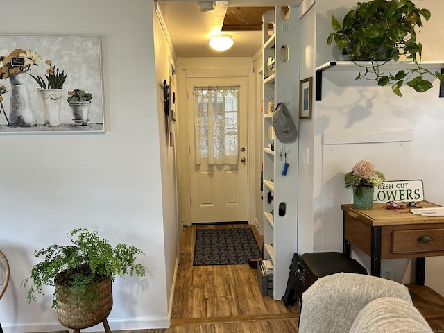 28 1st St, Madison, CT 06443 - doorway to outside with wood finished floors