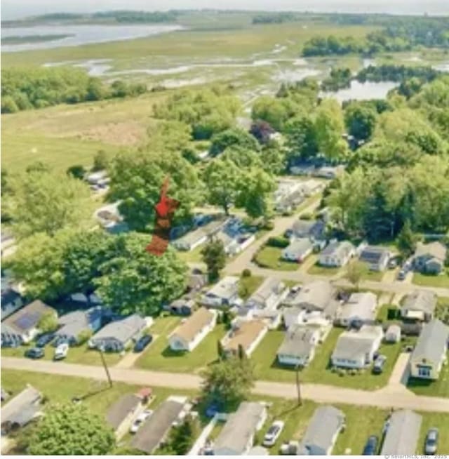 28 1st St, Madison, CT 06443 - aerial view of residential area featuring a large body of water