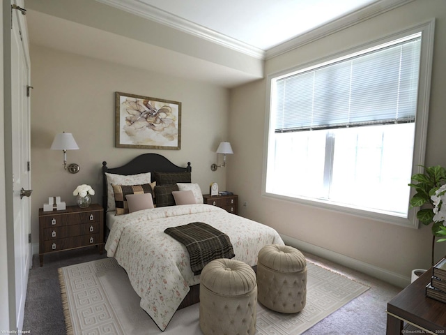 144 E Ave Apt B106, Norwalk, CT 06851 - carpeted bedroom featuring ornamental molding and baseboards