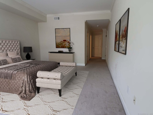144 E Ave Apt B106, Norwalk, CT 06851 - bedroom with carpet, ornamental molding, and baseboards