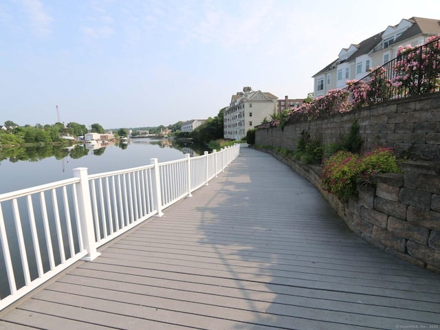 144 E Ave Apt B106, Norwalk, CT 06851 - wooden deck with a water view
