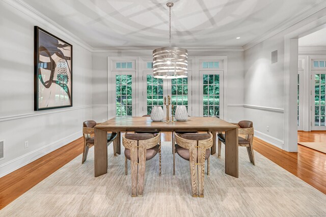4 Lyons Plain Rd, Weston, CT 06883 - dining space featuring ornamental molding, wood finished floors, and recessed lighting