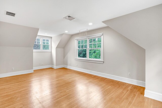 4 Lyons Plain Rd, Weston, CT 06883 - additional living space featuring lofted ceiling, light wood finished floors, and recessed lighting