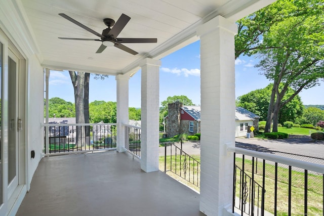 26 Mary St, Shelton, CT 06484 - balcony with a ceiling fan