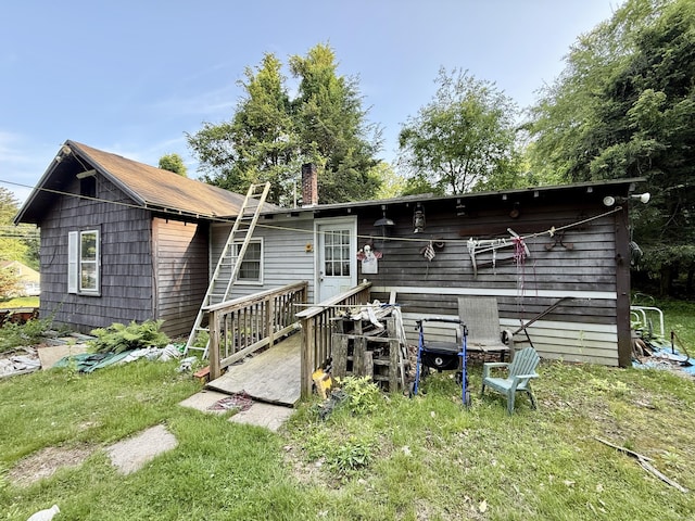 70 E Hill Rd, Canton, CT 06019 - back of house featuring a chimney