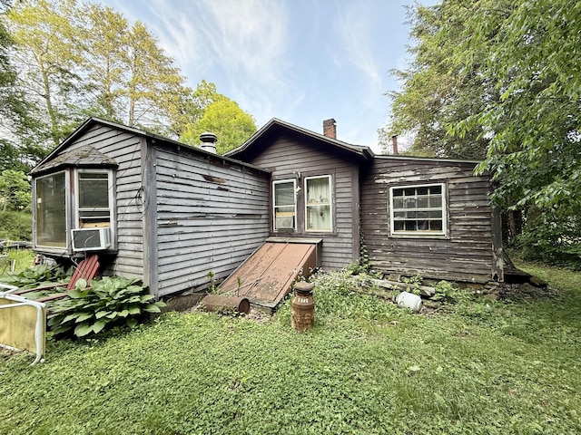 70 E Hill Rd, Canton, CT 06019 - rear view of property with a chimney