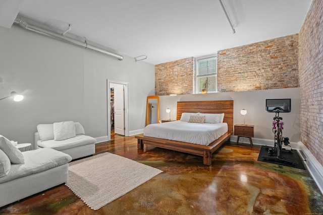 43 Chestnut St Unit 60, New Haven, CT 06511 - bedroom with a spacious closet, concrete floors, and a closet