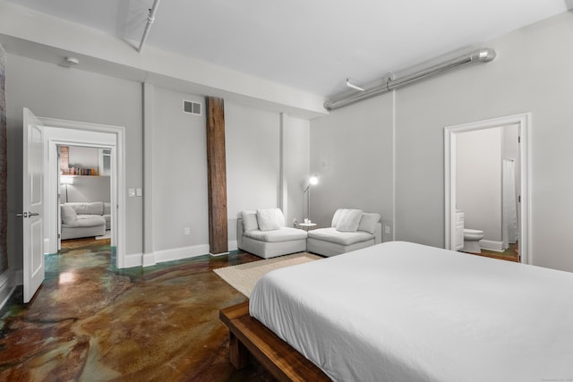 43 Chestnut St Unit 60, New Haven, CT 06511 - bedroom with concrete flooring and ensuite bathroom