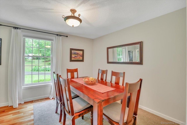 19 Oak Leaf Cir, Coventry, CT 06238 - dining space with baseboards, a textured ceiling, and light wood-style flooring
