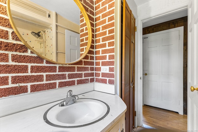 54 Briarwood Rd, Newington, CT 06111 - bathroom with vanity and wood finished floors
