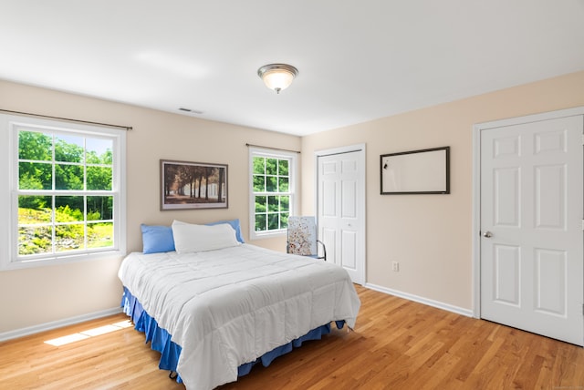 3 Autumn Ridge Rd, Newtown, CT 06470 - bedroom featuring baseboards, light wood-style floors, and a closet