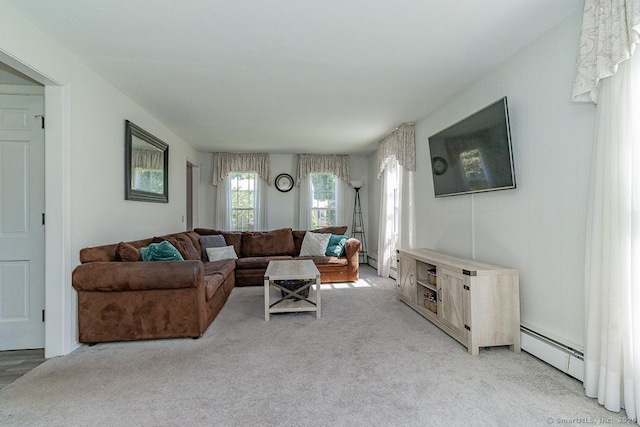 59 Valley Dr, Berlin, CT 06037 - living area featuring light carpet and baseboard heating