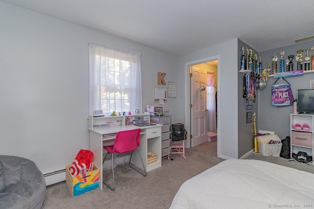 59 Valley Dr, Berlin, CT 06037 - carpeted bedroom featuring a desk and baseboard heating