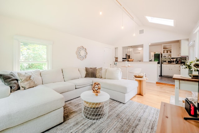 11 Walker Ln, Woodbridge, CT 06525 - living room with a skylight and light wood finished floors