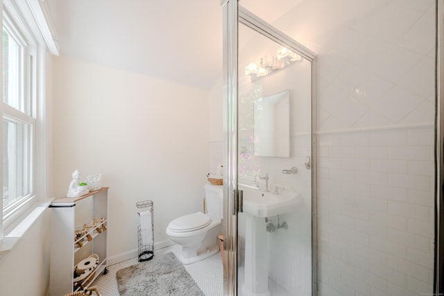 11 Walker Ln, Woodbridge, CT 06525 - bathroom featuring toilet, a sink, and tile patterned floors