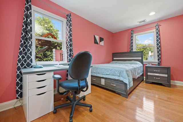 15 Oakledge Cir, Norwalk, CT 06854 - bedroom featuring light wood-style flooring, a desk, and recessed lighting