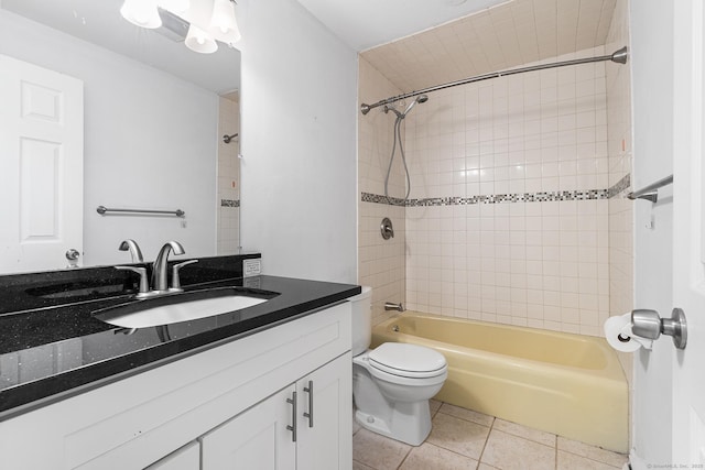 201 Baxter Rd Apt D, Mansfield, CT 06268 - full bath with vanity, bathing tub / shower combination, tile patterned flooring, and toilet