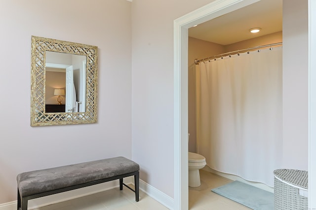 402 Jones Hill Rd, West Haven, CT 06516 - full bath with tile patterned flooring and a shower with shower curtain