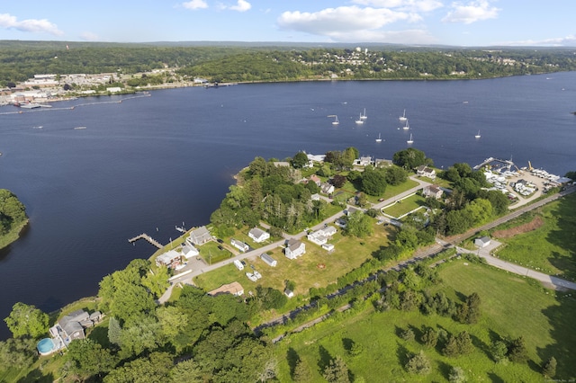 8 Wilson Ave, Waterford, CT 06375 - aerial view of property's location with a nearby body of water and a forest